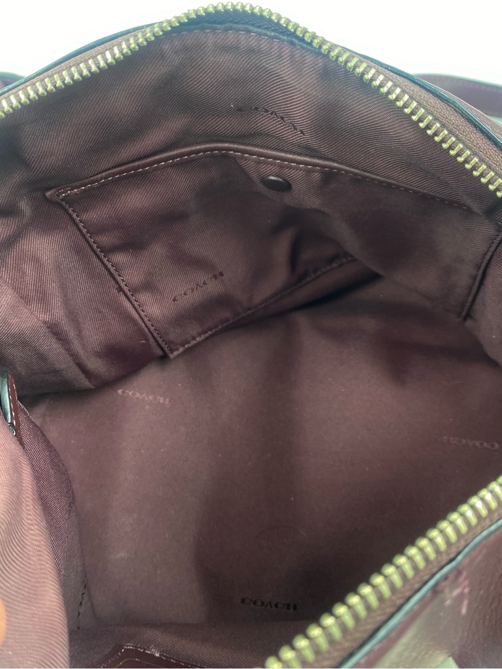 Coach Ace Glovetanned Leather Satchel Oxblood Maroon Purse Shoulder Handbag - Picture 12 of 14